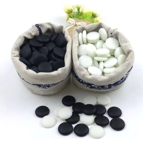 BSTFAMLY New Yunzi b Go Chess Pieces 2.2cm For 19 Road 361Pcs No Chessboard Chinese Old Game of Go Weiqi Melamine Checkers GA4