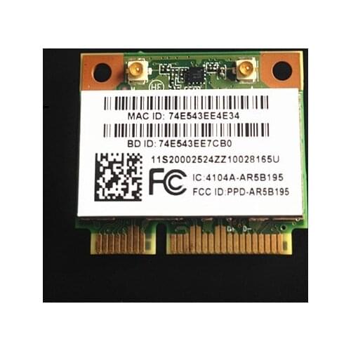 SSEA for Atheros AR5B195 AR9285 AR9002WB-1NG half Mini PCI-E Wifi Bluetooth3.0 Wireless card for lenovo G470 G480 G485 G580 Y470