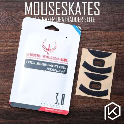 Hotline games 2 sets/pack original competition level mouse feet skates gildes for razer deathadder elite 0.6mm thickness