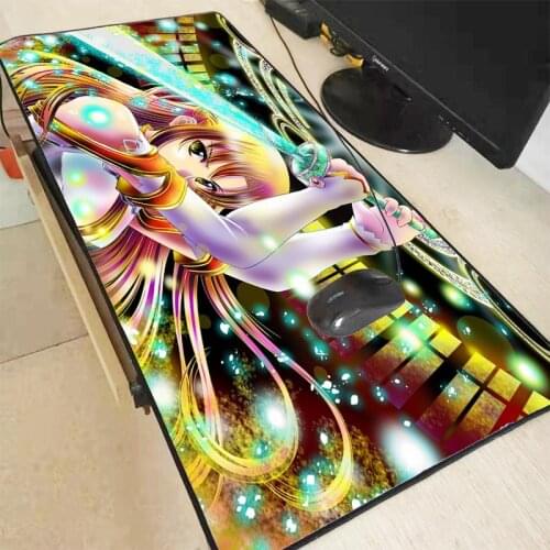 XGZ Anime Sword Art Online DIY Design Pattern Game Lock Edge Mouse Pad Size for 30X60/40x90CM Speed Version Gaming Mousepads XXL