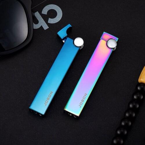 Creative Long Ultra-thin Inflatable Grinding Wheel Open Flame Lighter Personalized Exclusive Gift Lighter Smoke Accesoires