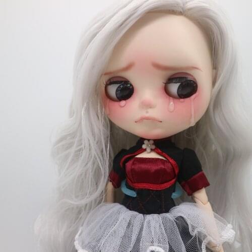 Customization doll Nude joint body blyth doll 2019-517 Sad girl