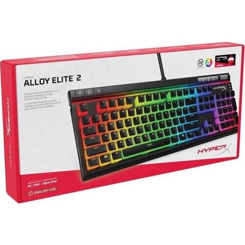 Hyper X Alloy Elite 2 mechanical game keyboard 104 keys RGB backlit red Axis swich for gaming