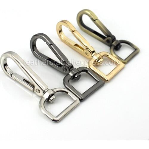 1pcs Metal Swivel Eye Snap Hook Trigger Clasps Clips for Leather Craft Bag Strap Belt Webbing Keychain Hooks Length 60mm 2-3/8"