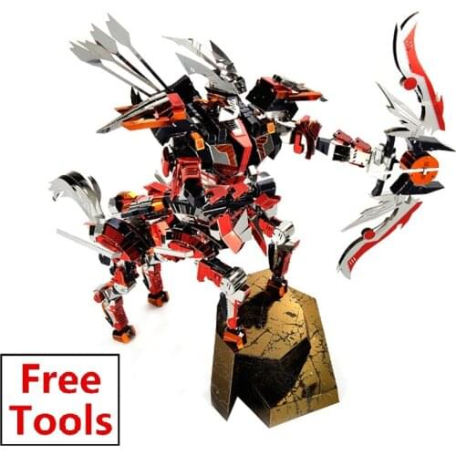 Microworld 3D DIY assemble Metal military Puzzle Half Horse model jigsaw Educational Puzzle laser cut toy For Children adult