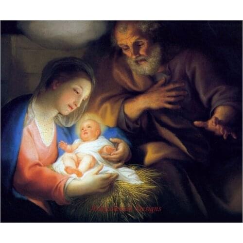 Needlework for embroidery DIY French DMC High Quality - Counted Cross Stitch Kits 14 ct Oil painting - Nativity