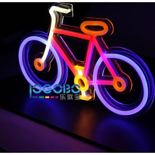Led Neon Sign Bike Handcrafted Neon Tube Beer Bar Pub Neon Light Sign Signboard for Bar Christmas Decorations for Home Windows