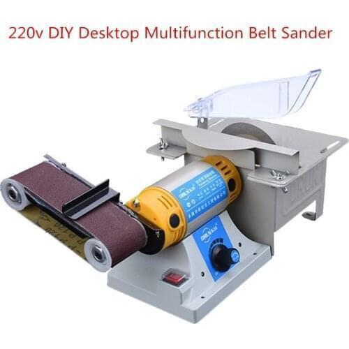 220V Belt Sander Machine Mill Woodworking Polishing Cutting Machine Can Polishing Jade Stone Sander Power Tools More Standards