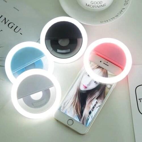 Portable Selfie LED Camera Ring Flash Fill Light For Mobile Phone