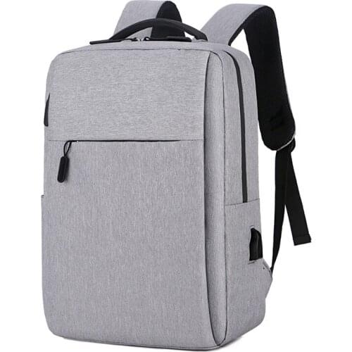 Fashion 15.6" Laptop Backpack USB Charging Bags Business Travel Backpacks Divide Layer Packs