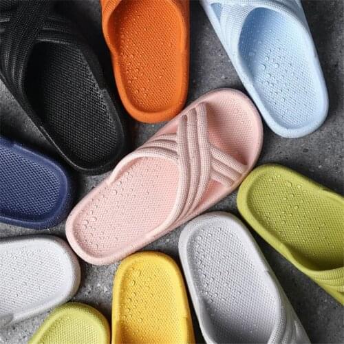 Ladies Summer Indoor Home Bathroom Slides Non-Slip Slippers Couple EVA Comfortable Sandals Womens Multicolor Simple House Shoes