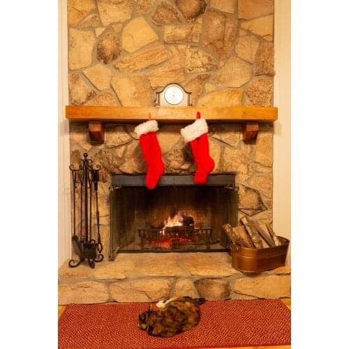 Fairy Backdrop Background For Photo Shoots Christmas Sock Fireplace Fondos Fotografia Estudio T20190364