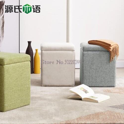 Genji wooden language creative storage stool household door shoe changing stool modern simple storage stool low stool fashion st