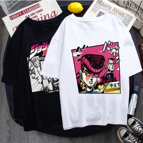 Tops T Shirt Jojo Bizarre Adventure tshirt Women Japan Anime Summer T-shirt Kawaii Jojo Graphic Tshirt Plus Size Cartoon Female