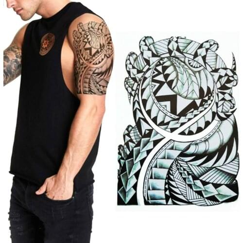 TRIBAL MAORI TEMPORARY TATTOO, POLYNESIAN, BLACK, MENS, WOMENS, STICK ON TATTOO
