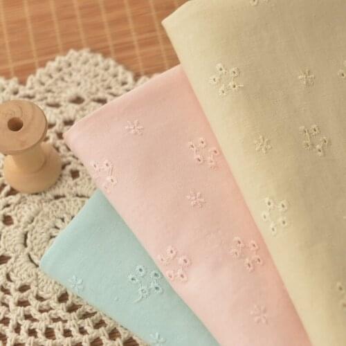 High quality pure cotton embroidery fabric Dress, trousers, shirts, blouse, childrens clothing fabric