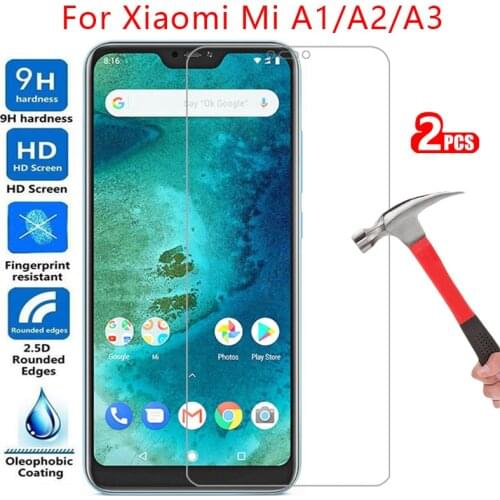 Protective tempered glass for xiaomi mi a1 a2 lite a3 screen protector on ksiomi a 1 2 3 1a 2a light 3a a2lite film xiomi xaomi