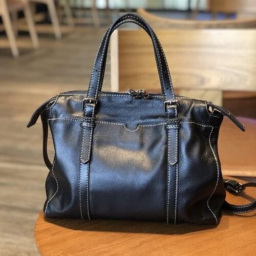 Casual high-quality natural real cowhide ladies one-shoulder messenger professional bag daily largecapacity soft leather handbag
