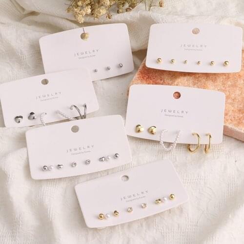 KISS WIFE Pearl Crystal Cute Simple Elegant Stud Earrings For Women Heart Round Hoop Earrings 2021 Trend Jewelry Pendientes