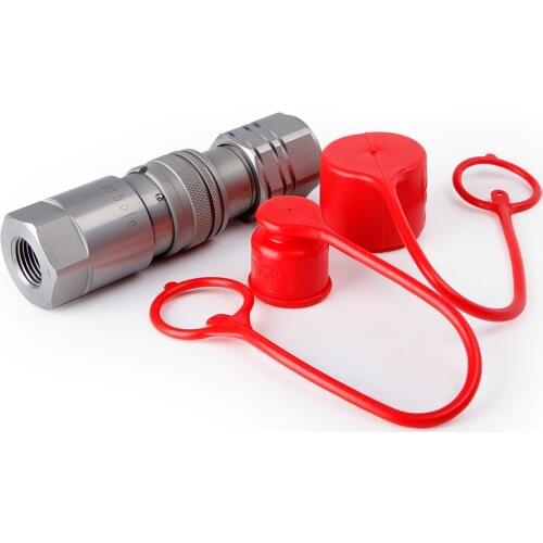 1/2"NPT Flat Face Hydraulic Quick Coupler Connect Coupling Set Bobcat Skid Steer