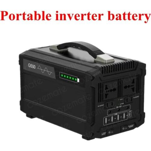 12v 40Ah 500W Lithium Portable Inverter Battery Pack with USB Port for Max 16 Hours Street Light Laptop Ebike Electric Appliance
