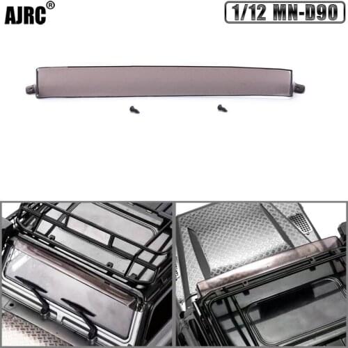 AJRC 1/12 MN-D90 Defender Upgrade parts, front windshield visor, rain file, acrylic transparent black Toy car parts