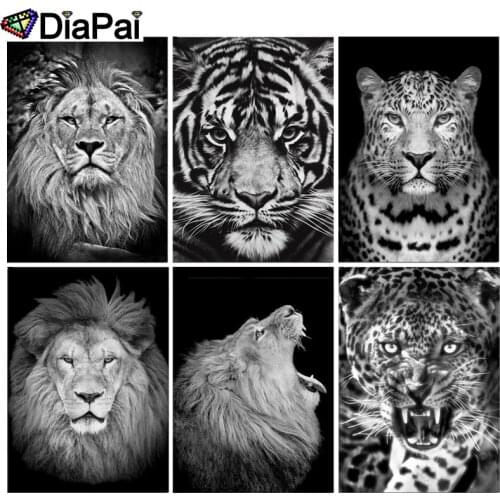 DIAPAI 5D Diamond Embroidery Needlework Kit "Animal ink painting" Diy Diamond Painting Cross Stitch Home Decoration Gift