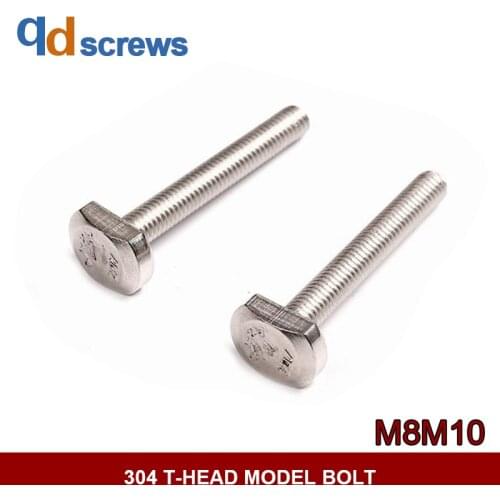 304 M8M10 T-head model stainless steel screw bolt GB37