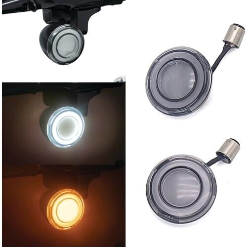 For Harley Touring FLHTK FLTRX FLTRXS Softail etc Motorcycle 1157 Bullet Style LED Front Turn Signal Conversions 2021 2020 2019