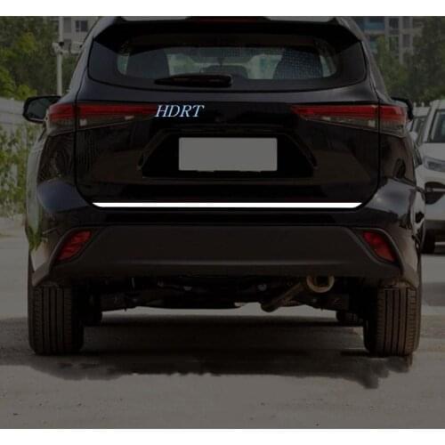 For Toyota Highlander Kluger 2020 2021 2022 Stainless Rear Trunk Tailgate Door Lid Cover Trim Chrome Molding