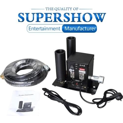 Double Barreled CO2 Jet Machine DMX Cannon with High Pressure Hoses Stage Effect for Bar KTV DJ Wedding Laser Par Light Effects