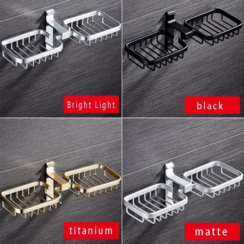 Double-layer Soap Dishes Soap Plates Bathroom Soap Storage Rack Drain Soap Dish Kitchen Sponge Holder Bathroom Accessories