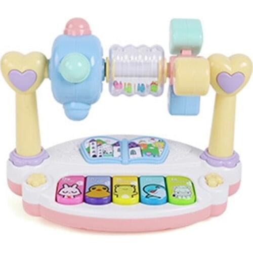 Electronic Keyboard Music Rotating Rattle Knock Mole Game Educational Kids Toy