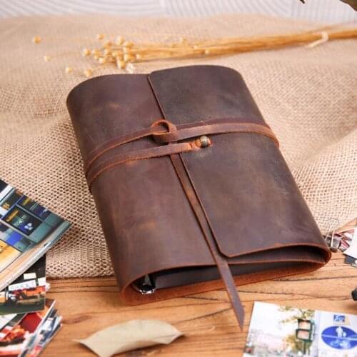 Loose-leaf Photo Albu Handmade Genuine Leather Albums General Photo Album Photo Book Photo Storage DIY Album Wedding Family Gift