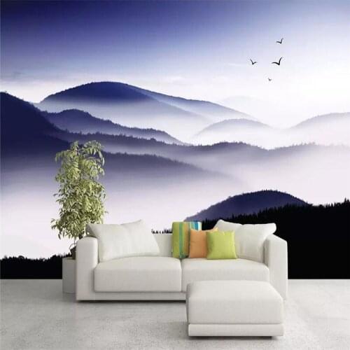 Art wave seagull TV background wall professional production mural factory wholesale wallpaper mural poster photo wall