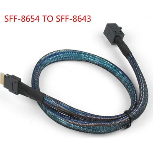 MINI SAS 38P SFF-8654 36 pin to Mini-SAS SFF-8643 Server Data RAID Transmission Cable 50CM
