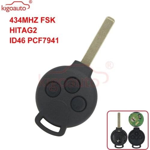 Kigoauto 2006 2007 2008 Fortwo 3button 434Mhz remote key for Mercedes Benz Smart