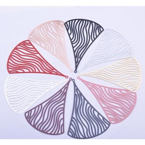 20pcs AA3601 52*78mm Filigree Bigger Circular Cone Charms Metal Brass Thin Geometry Pendant DIY Jewelry Earring Making