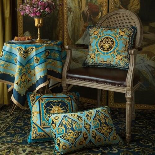 Hot Sell Blue Apollo Throw Pillow Cushion Cover Velvet Decorative Square Pillow Case for Sofa Bedroom Car Pack of 2 Europe Style