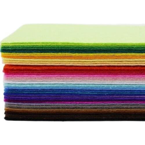 40 Pcs/Lot 20*10CM Patchwork Felt Fabric For Sewing Felt Craft DIY Polyester Cloth Felt Sheet 1 mm Thickness