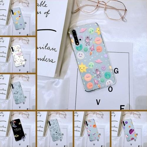 Cute SPace Star Moon Phone Case For Huawei Honor V20 8S 8A Pro Silicone Soft For Huawei Honor 10i 20i 20 Lite Pro Back Cover
