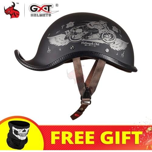 GXT Helmet Motorcycle Vintage Retro Scooter Half Helmet Casco Moto Helmet Moto Capacete Motorbike Riding Helmet Casque Moto