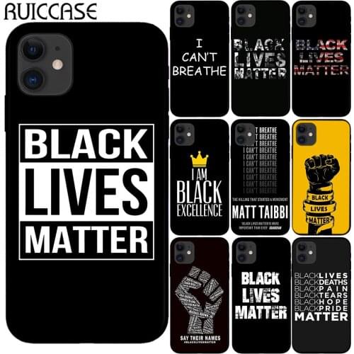 I AM BLACK EXCELLENCE Soft Silicone Case For iPhone 11 Pro Max X XS Max XR 6 6S 7 8 Plus 5S SE 2020 SE2 BLACK LIVES MATTER Cover