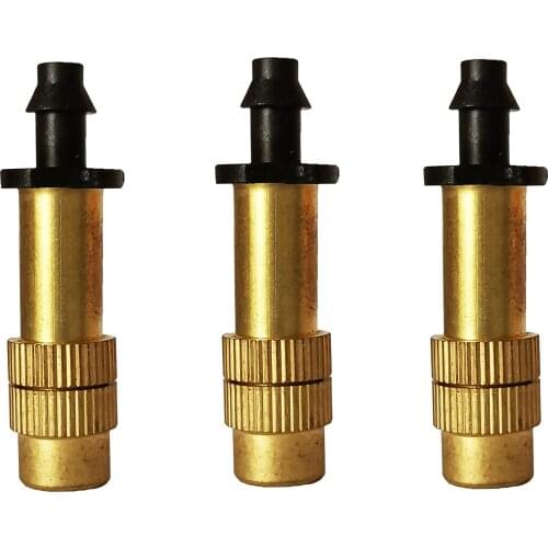 50Pcs Adjustable Water Atomization Spray Nozzle Garden Greenhouse Agricultural Irrigation System Fog Sprayer Copper Sprinkler