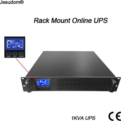 Newest Rack Mount UPS 1000VA 800W External 36VDC Batteries Bank to 220AC 50HZ LCD For Home UPS Emergency Power Supply