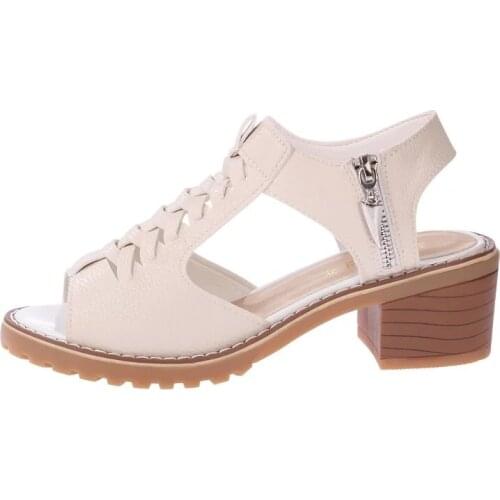 New Thick Sandals Female Summer Flat Korean Version Of Beef Tendon Bottom Student Fish Mouth Retro Princess Womens Shoes Tide