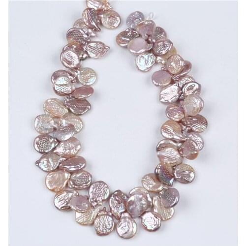 Wholesale 15-16mm Cultured Natural Loose Baroque Coin Dorp Shape Fresh Water Pearl For Sale