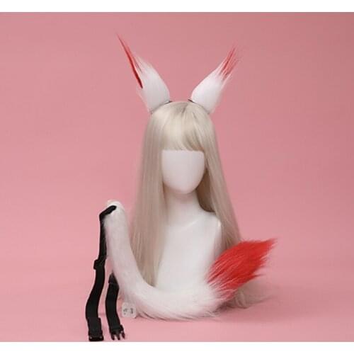 Women Girls Cat Ears Headband Plush Cute Cat Ears with Bow Bell Chocker Set Fluffy Headwear Kitten Necklace for Party Halloween