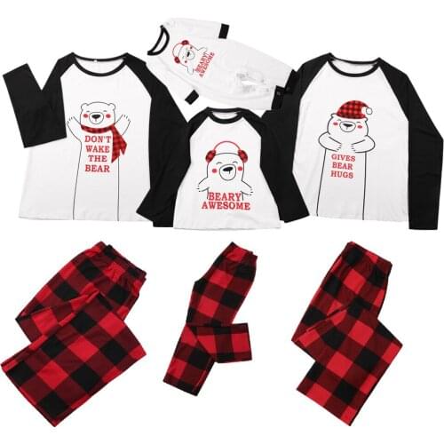 Christmas Family Pajamas Set Family Matching Clothes Xmas Party Club Home wear Women Men Kid Top pant suit Sleepwear Outfit