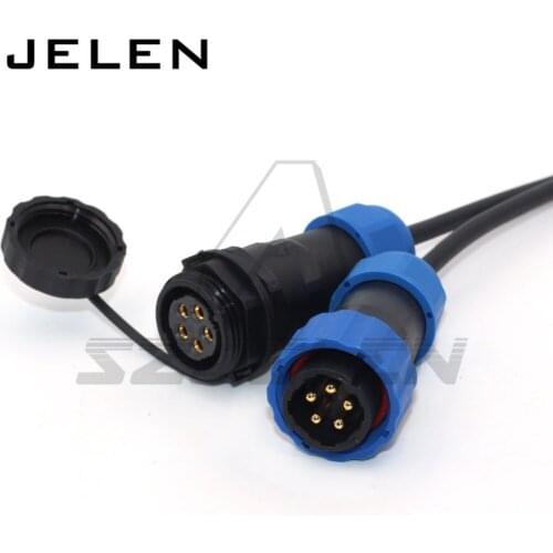SD20TA-ZM, waterproof connector 5 pin, industrial power cable connector, pancl cutout 20mm Current Rating 25A